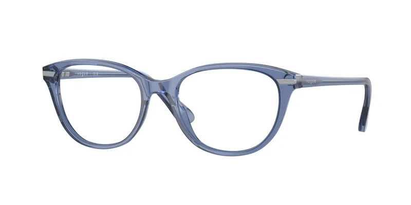 Vogue Eyewear Frame VO5497I in Transparent Blue (2830), front three-quarter view