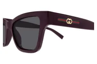 Gucci GG1982S in violet, close-up of temple with Web stripe and Interlocking G