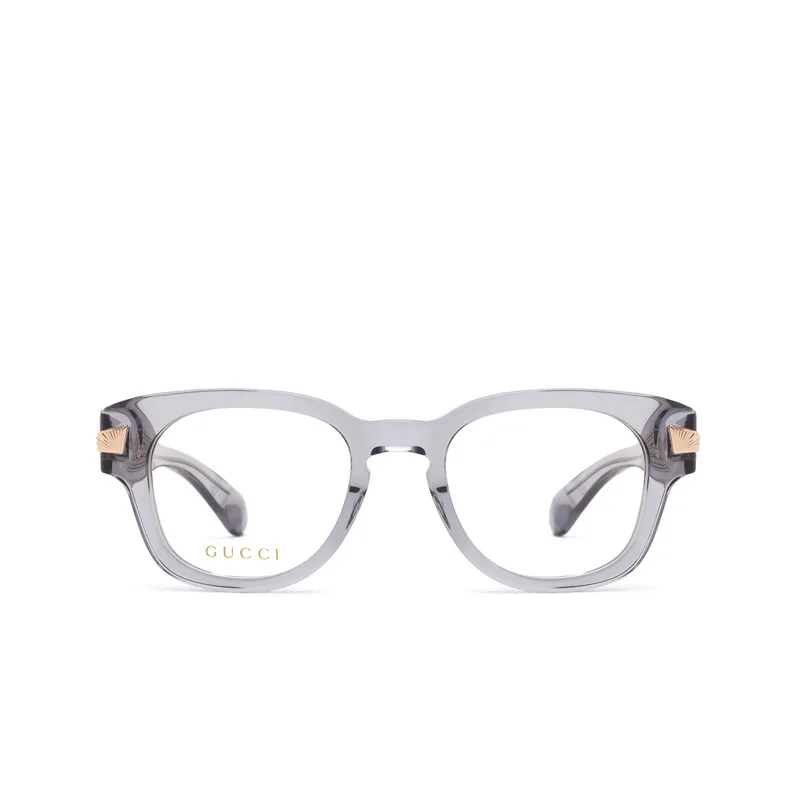 Gucci Frame GG1518O in Transparent Grey (003), straight front view
