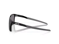 Oakley Exchange Sun OO9483 sunglasses in Satin Black, side view showing the EXCHANGE SUN temple stamp and grey textured earsock