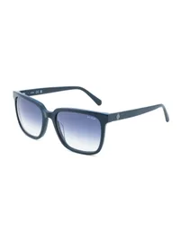Guess GU00325 square sunglasses in blue (90W) with gradient blue lenses, three-quarter view