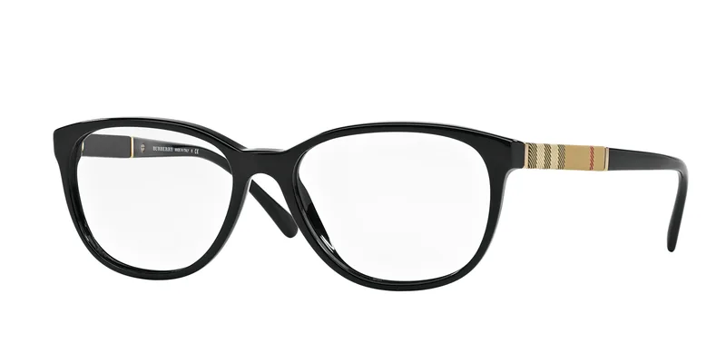 Burberry Frame BE2172 in Black (3001), front three-quarter view