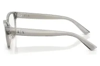 Armani Exchange AX3133U eyeglasses in shiny transparent grey (8394), side view