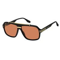 Marc Jacobs Sunglasses 840/S in Black / Gold (8LZW7), front three-quarter view