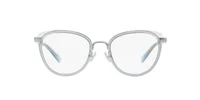 Coach HC5154 eyeglasses in Silver / Transparent Blue (9433), front view