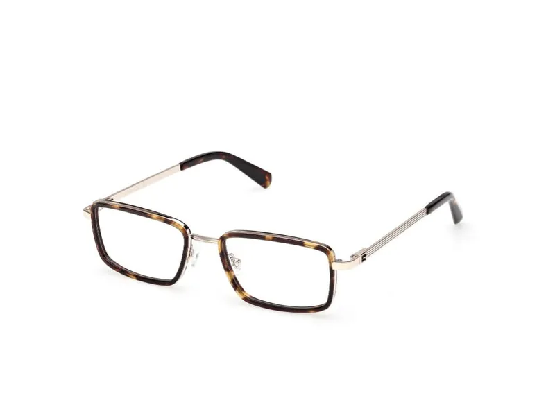 Guess Frame GU50325 in Dark Havana / Gold (052), front three-quarter view