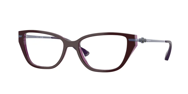 Vogue Eyewear Frame VO5714I in Violet/Transparent Violet (1887), front three-quarter view