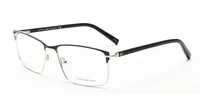 Tommy Hilfiger TH 6268 C1 black and silver rectangular metal eyeglasses, front three-quarter view