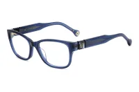 Carolina Herrera HER 0329/G eyeglasses in PJP transparent blue, front three-quarter view