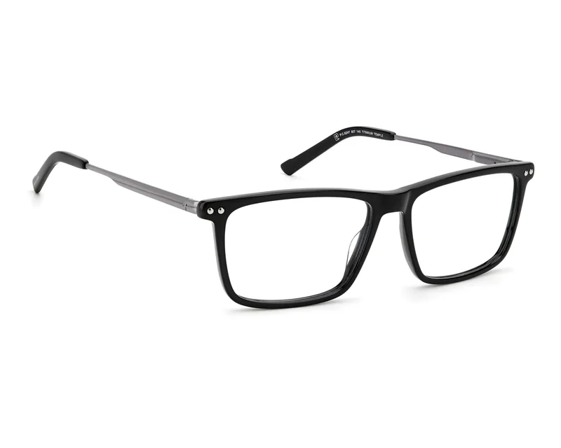 Pierre Cardin Eyeglasses P.C. 6247 in Black (807), front three-quarter view