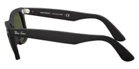 Ray-Ban Sunglasses RB2140F in Black / G-15 Green (901S), side profile view