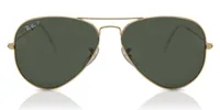 Ray-Ban RB3025I sunglasses in Gold / Green Polarized (001/58), straight front view