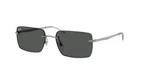 Ray-Ban Sunglasses RB3786I in Gunmetal (004/87), front three-quarter view
