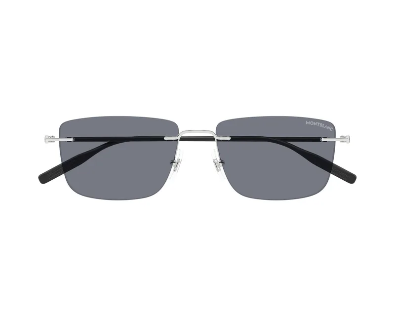 Mont Blanc Sunglasses MB0429S in Silver (002), straight front view