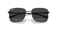Ray-Ban RB3752I sunglasses in Black / Polar Black (002/48), folded view
