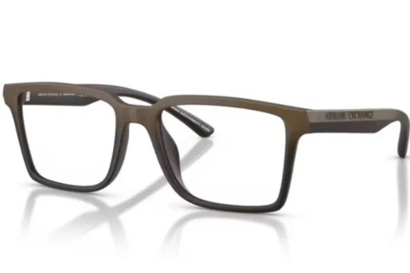 Armani Exchange Frame AX3129U in Matte Brown Gradient (8391), front three-quarter view