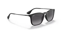 Ray-Ban Sunglasses RB4187 in Black (622/8G), front three-quarter view