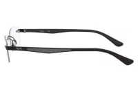 Ray-Ban RX6326 eyeglasses in matte black (2509), side profile showing the grey temple insert