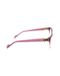 Guess GU50422 083 eyeglasses, side profile showing the gold G logo on the violet temple