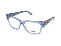 Guess Frame GU50126 in Blue, Transparent (084), front three-quarter view