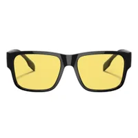 Burberry Knight BE4358 sunglasses in Black / Yellow (300185), straight front view