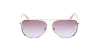 Guess GU00193 pilot sunglasses in 59F Shiny Rose Gold, straight front view