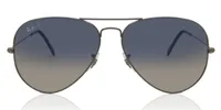 Ray-Ban RB3025I sunglasses in Gunmetal / Blue-Grey Gradient Polarized (004/78), straight front view