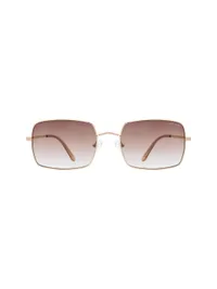 Opium OP-1922 Malaka gold sunglasses with brown gradient lenses, straight front view
