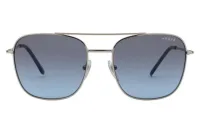 Vogue VO4204SI sunglasses in silver with blue grey gradient lenses (323/V1), straight front view