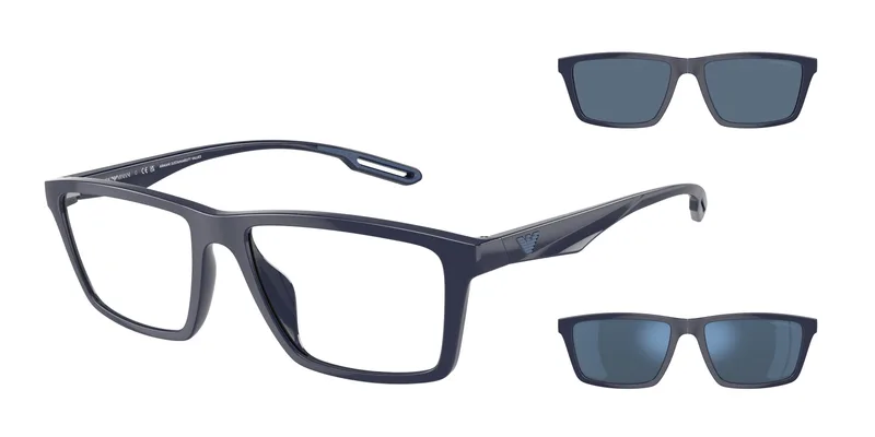 Emporio Armani Sunglasses EA4189U in Shiny Blue (57591W), front three-quarter view