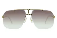 Carrera 1054/S sunglasses in gold (VVP) with brown gradient lenses, straight front view