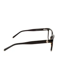 Guess GU50286 052 dark havana eyeglasses side view showing the temple