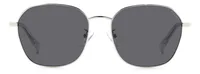 Polaroid PLD 4168/G/S/X sunglasses in Palladium silver with grey polarised lenses (010/M9), front view
