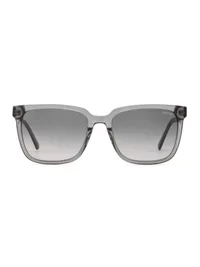 Guess GU00325 grey transparent square sunglasses, straight front view