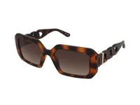 Guess Sunglasses GU00110 in Dark Havana / Gradient Brown (52F), front three-quarter view