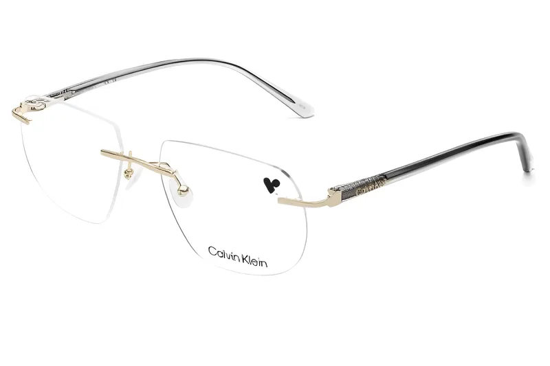 Calvin Klein Frame 22132LBI in Gold (718), front three-quarter view