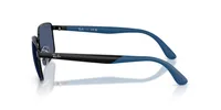 Ray-Ban RB3759I sunglasses in Black with Dark Blue lenses (002/80), side profile view