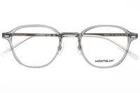 Mont Blanc MB0427O eyeglasses in Grey Crystal and Silver (003), straight front view