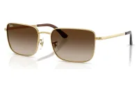 Ray-Ban RB3771I sunglasses in gold with brown gradient lenses (001/13), front three-quarter view