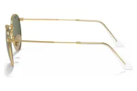 Ray-Ban RB3447N 001 round metal in Arista gold, side profile view