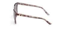 Guess GU00191 sunglasses in 20B Grey Havana, side view showing the rose-gold Guess G temple detail