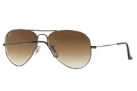 Ray-Ban RB3025I sunglasses in Gunmetal / Light Brown Gradient (004/51), front three-quarter view