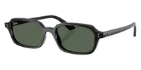Ray-Ban Sunglasses RB4455 in Black / Dark Green 667771 (667771), front three-quarter view