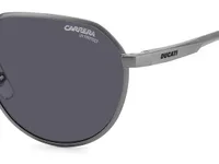 Carrera Ducati CARDUC 036/S in dark ruthenium R80, close-up of lens and Ducati temple