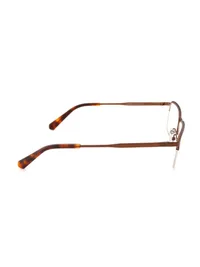 Guess GU50289 049 matte brown eyeglasses with tortoise tips, side profile