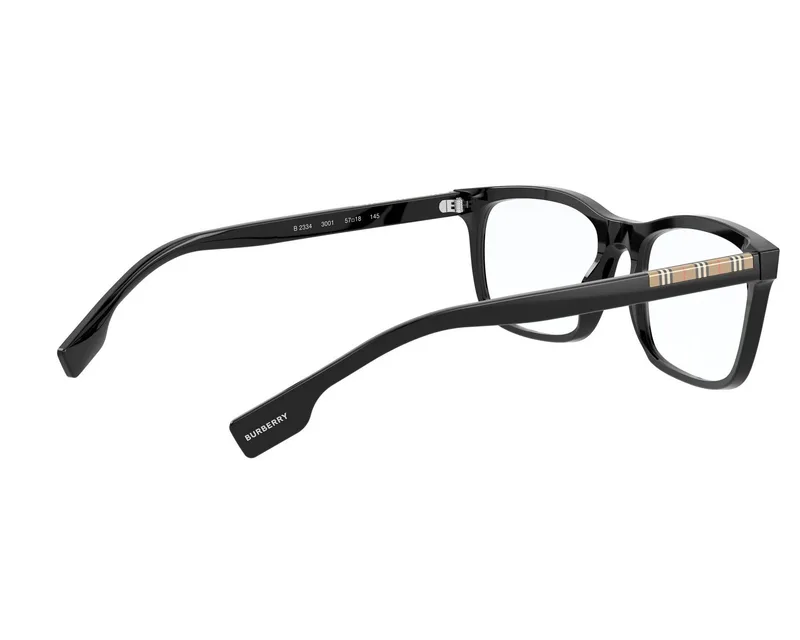 Burberry Frame BE2334 in Black (3001), viewed from behind
