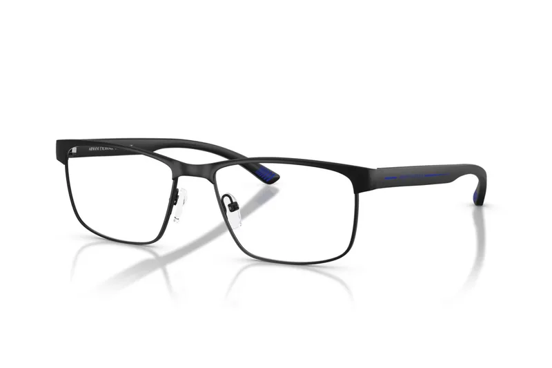Armani Exchange Frame AX1070 in Matte Black (6000), front three-quarter view