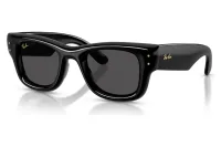 Ray-Ban RB4940 sunglasses in black with dark grey lenses (601/87), front three-quarter view