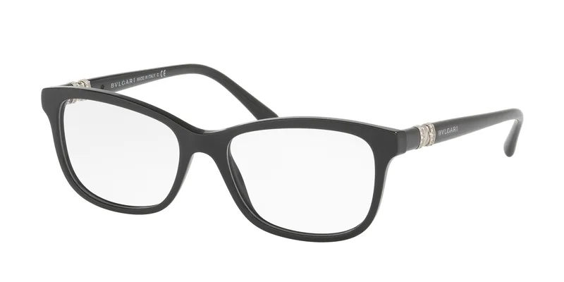 Bvlgari Frame 4133B in Black (501), front three-quarter view