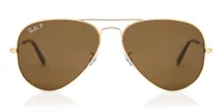 Ray-Ban RB3025I sunglasses in Gold / Brown Polarized (001/57), straight front view